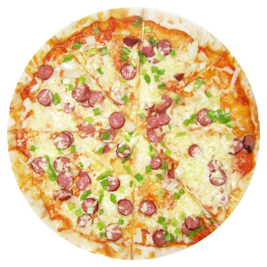 Пицца с колбасками